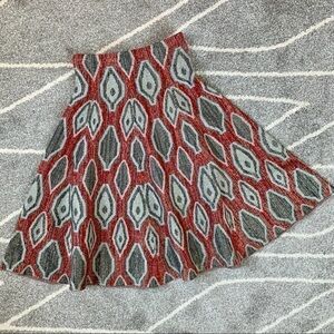 Kidichic Orange Metallic Knit A-line Skirt 14